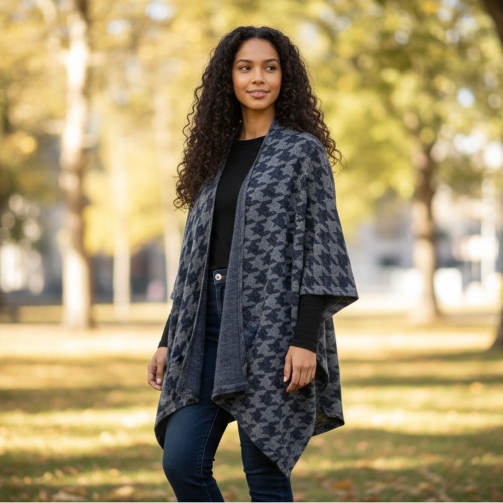 JIGSAW Wool Blend Duster Cardigan Blue